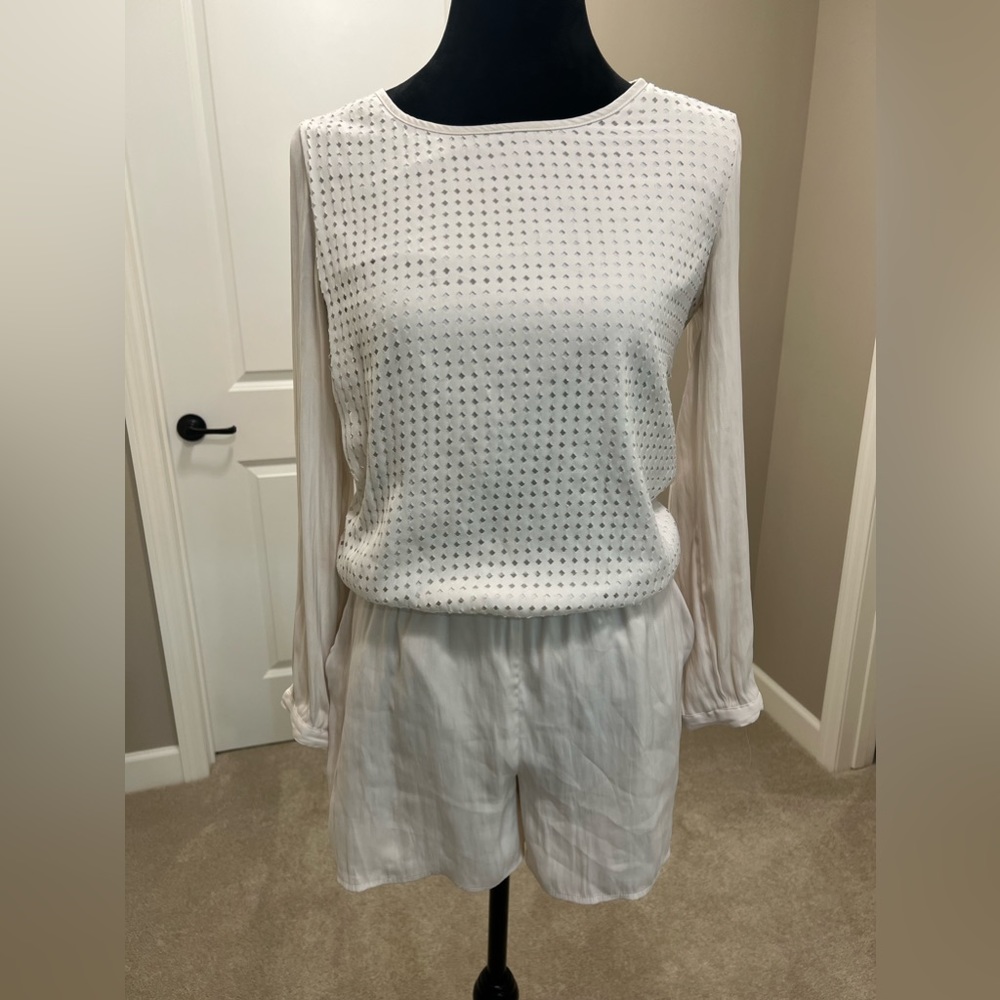 TART cream romper, size small